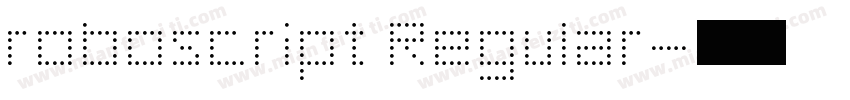 roboscript Regular字体转换